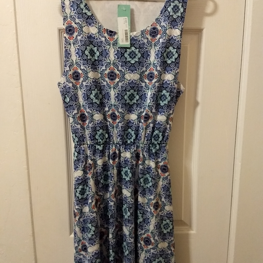 Pretty blue and white dress